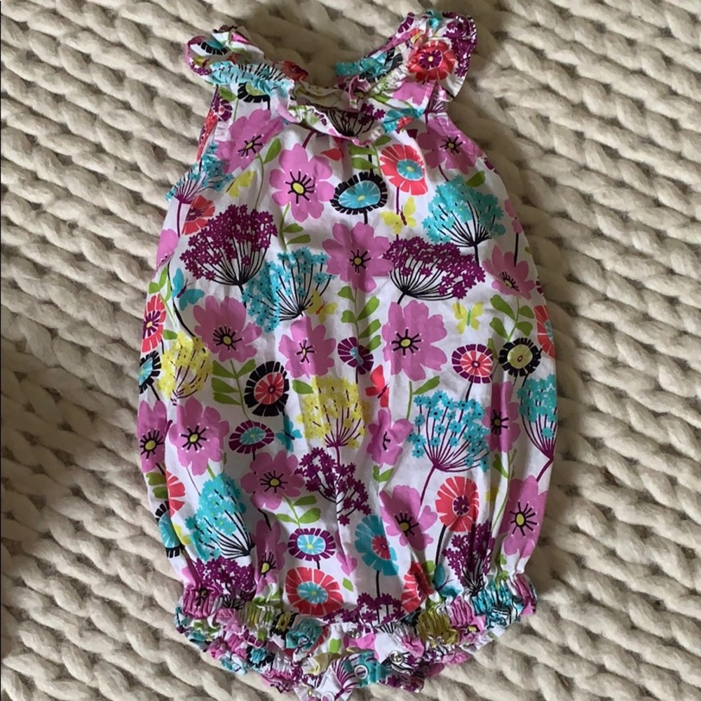Vera Bradley ruffled baby romper